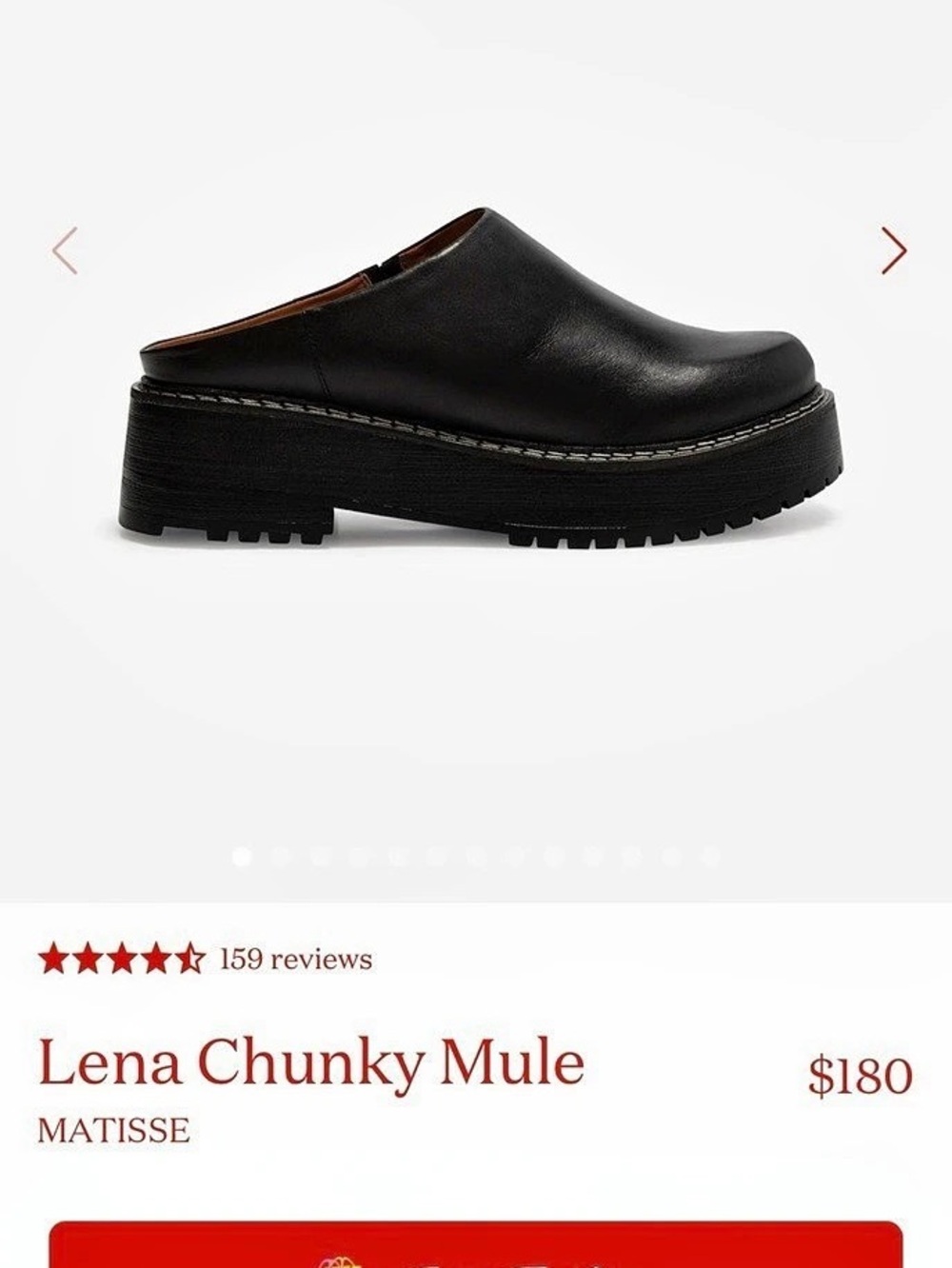 Matisse Lena Chunky Mule Platform Shoes in Black